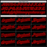 Custom Black Red Mesh Authentic Throwback Baseball Jersey