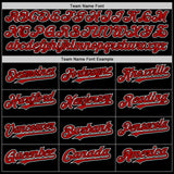 Custom Black Red-White Mesh Authentic Throwback Baseball Jersey