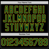 Custom Black Green-Yellow Mesh Authentic Throwback Baseball Jersey