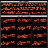 Custom Black Orange Mesh Authentic Throwback Baseball Jersey
