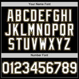 Custom Black White-Old Gold Mesh Authentic Throwback Baseball Jersey