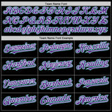 Custom Black Teal-Purple Mesh Authentic Throwback Baseball Jersey