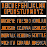 Custom Black Texas Orange-Gray Mesh Authentic Throwback Baseball Jersey