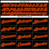 Custom Stitched Black Orange Sports Pullover Sweatshirt Hoodie
