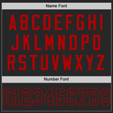 Custom Black Red Mesh Authentic Throwback Football Jersey
