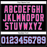 Custom Black Light Blue-Pink Authentic Football Jersey