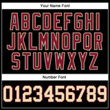 Custom Black Cream-Crimson Authentic Football Jersey