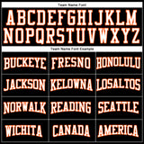 Custom Black White-Orange Authentic Football Jersey