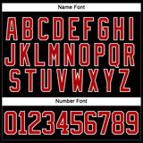 Custom Black Red-White Hockey Lace Neck Jersey