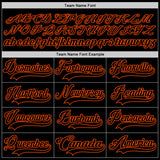 Custom Black Orange Hockey Lace Neck Jersey