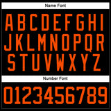Custom Black Orange Hockey Lace Neck Jersey