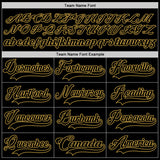 Custom Black Old Gold Hockey Lace Neck Jersey