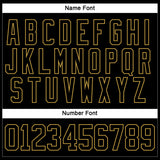 Custom Black Old Gold Hockey Lace Neck Jersey