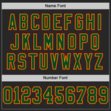 Custom Black Green Gold-Red Mesh Authentic Throwback Football Jersey