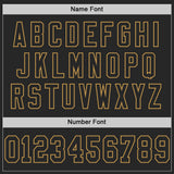 Custom Black Old Gold Mesh Authentic Throwback Football Jersey