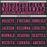 Custom Black Teal-Pink Mesh Authentic Throwback Football Jersey