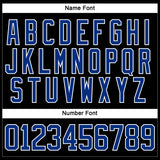 Custom Black Royal-White Hockey Jersey