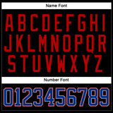 Custom Black Royal-Red Hockey Jersey