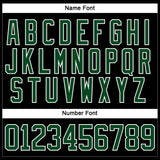 Custom Black Green-White Hockey Jersey