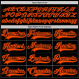 Custom Black Orange Hockey Jersey