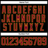 Custom Black Maroon-Gold Hockey Jersey