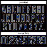 Custom Black Royal-Gold Hockey Jersey