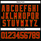 Custom Black Red-Gold Hockey Jersey