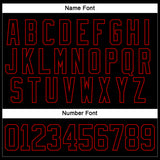 Custom Black Red Hockey Jersey