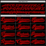 Custom Black Red Hockey Jersey