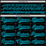 Custom Black Teal Hockey Jersey