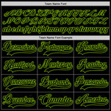 Custom Black Neon Green Hockey Jersey