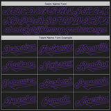 Custom Black Purple Authentic Baseball Jersey