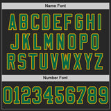 Custom Black Kelly Green-Gold Mesh Authentic Football Jersey