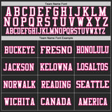 Custom Black Hot Pink-White Mesh Authentic Football Jersey