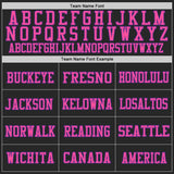 Custom Black Purple-Pink Mesh Authentic Football Jersey