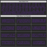 Custom Black Purple Mesh Authentic Football Jersey
