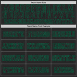 Custom Black Kelly Green Mesh Authentic Football Jersey