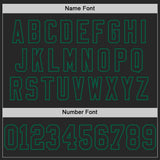 Custom Black Kelly Green Mesh Authentic Football Jersey