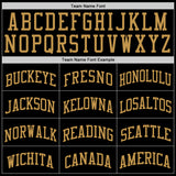 Custom Black Old Gold Pinstripe Old Gold Authentic Basketball Jersey