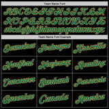 Custom Black Kelly Green-Old Gold Authentic Throwback Basketball Jersey