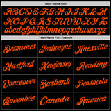 Custom Black Orange Authentic Throwback Basketball Jersey