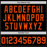 Custom Black Orange Authentic Throwback Basketball Jersey