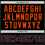 Custom Black Powder Blue-Orange Authentic Throwback Basketball Jersey
