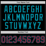 Custom Black Crimson-Teal Authentic Throwback Basketball Jersey