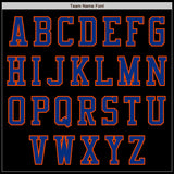 Custom Black Royal-Orange Authentic Baseball Jersey