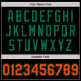 Custom Black Orange-Kelly Green Authentic Baseball Jersey