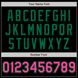 Custom Black Pink-Kelly Green Authentic Baseball Jersey