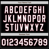Custom Black White-Crimson Authentic Baseball Jersey