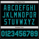 Custom Black Teal Authentic Baseball Jersey