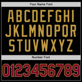 Custom Black Maroon-Old Gold Authentic Basketball Jersey